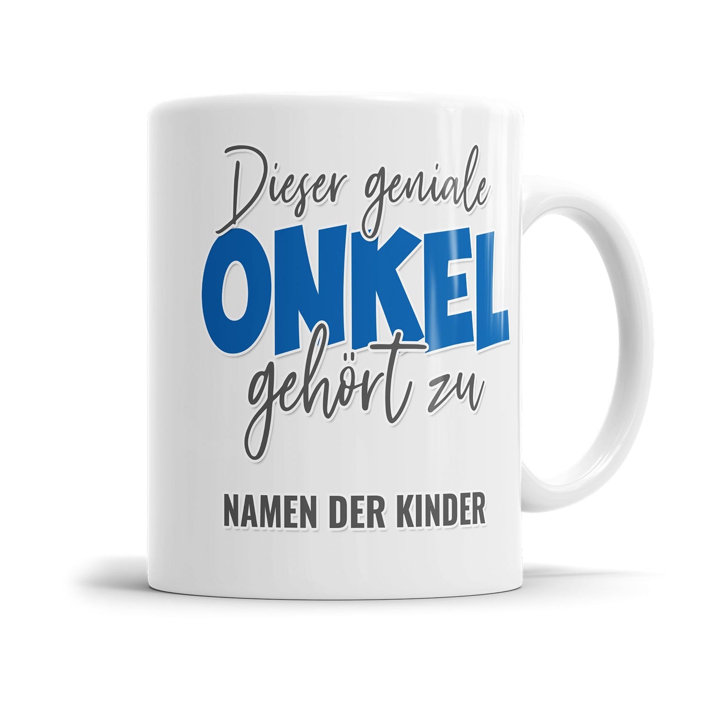 Personalisierte Onkel Tasse mit Namen der Neffen und Nichten