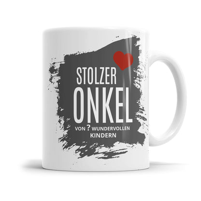 Personalisierte Onkel Tasse mit Anzahl der Kinder