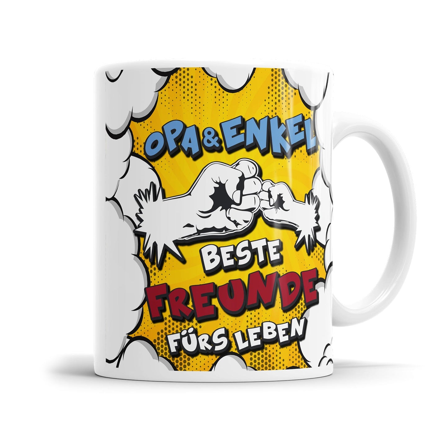 Opa Tasse mit Comicmotiv für Opa und Enkel