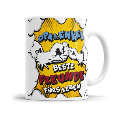 Opa Tasse mit Comicmotiv für Opa und Enkel