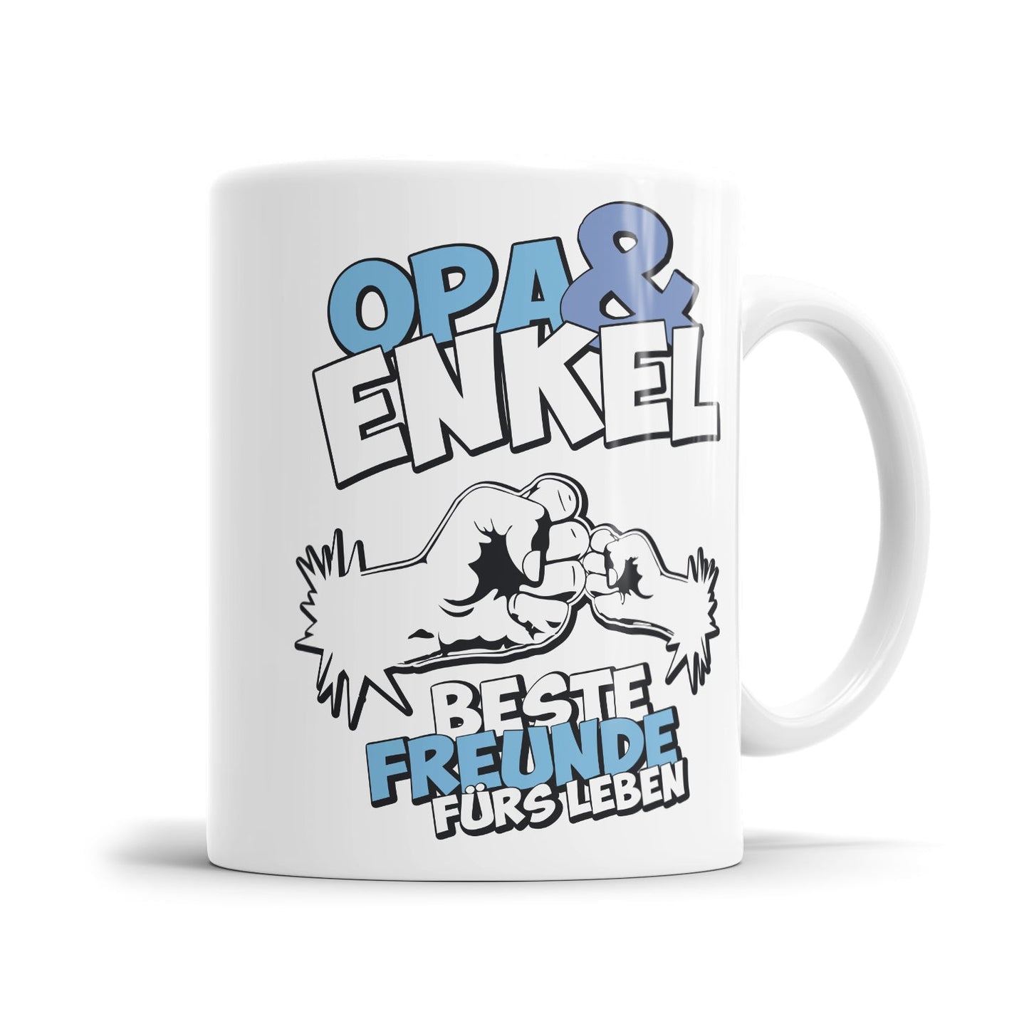 Opa Tasse mit Enkel Faustmotiv