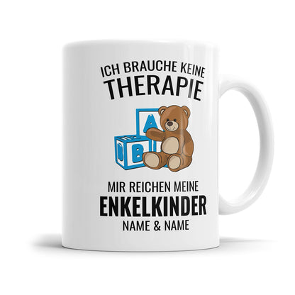 Opa Tasse mit liebevollem Spruch über Enkelkinder