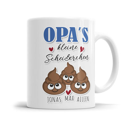 Personalisierte Opa Tasse mit Enkelkindern Namen