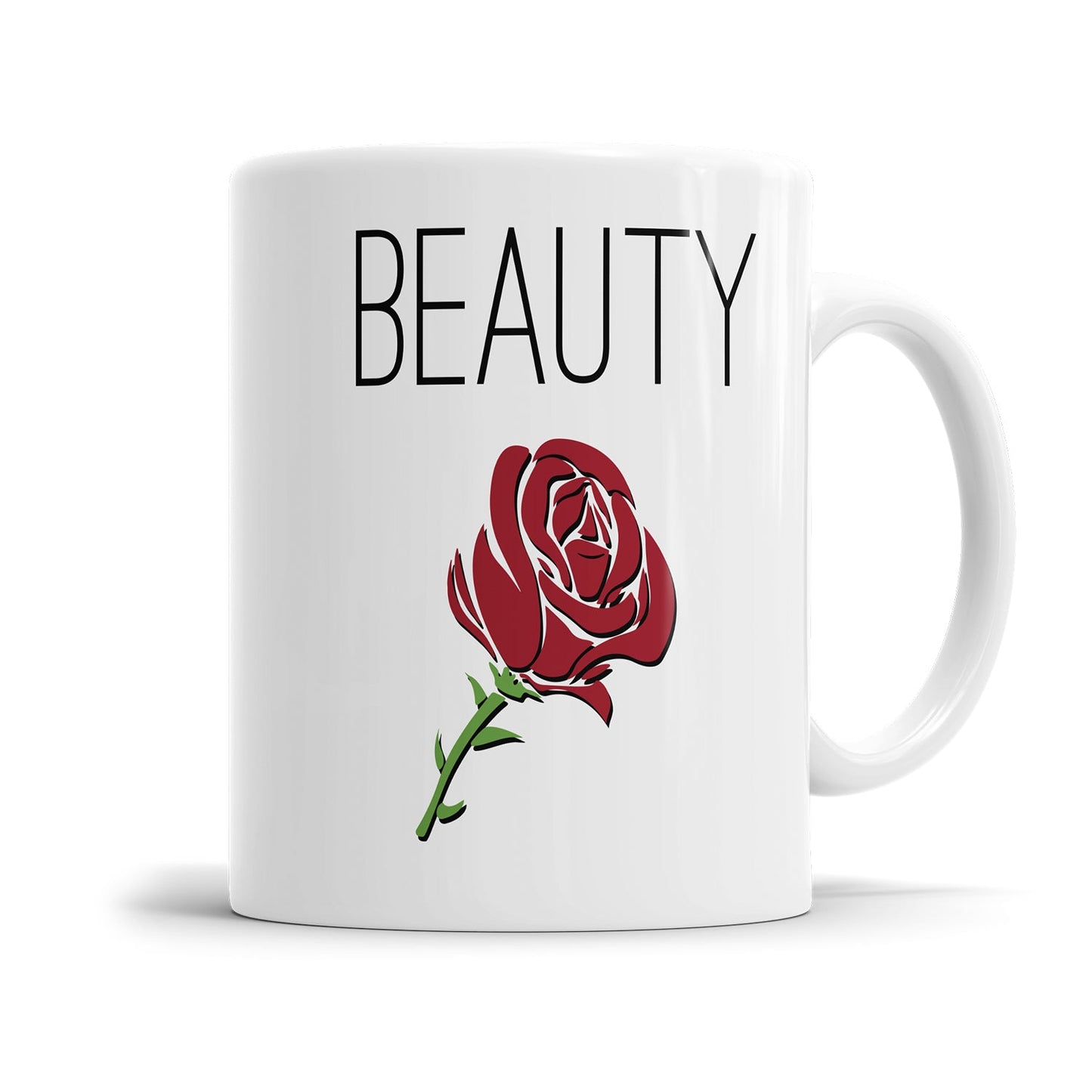 Partner Tasse mit Beauty Rose Motiv