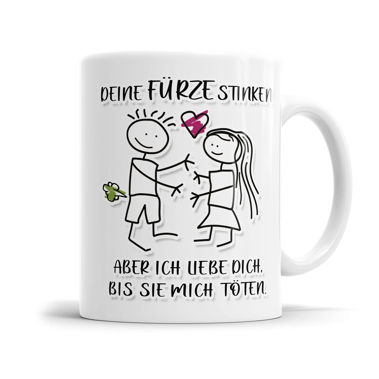 Lustige Pärchen Tasse mit humorvollem Liebesspruch