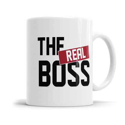 Pärchen Tasse mit The Real Boss Design