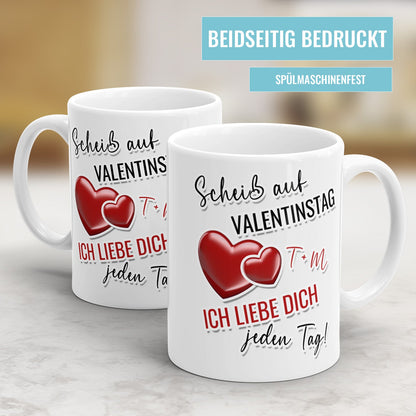 Beidseitig bedruckte Pärchen Tassen mit hochwertigem Druck