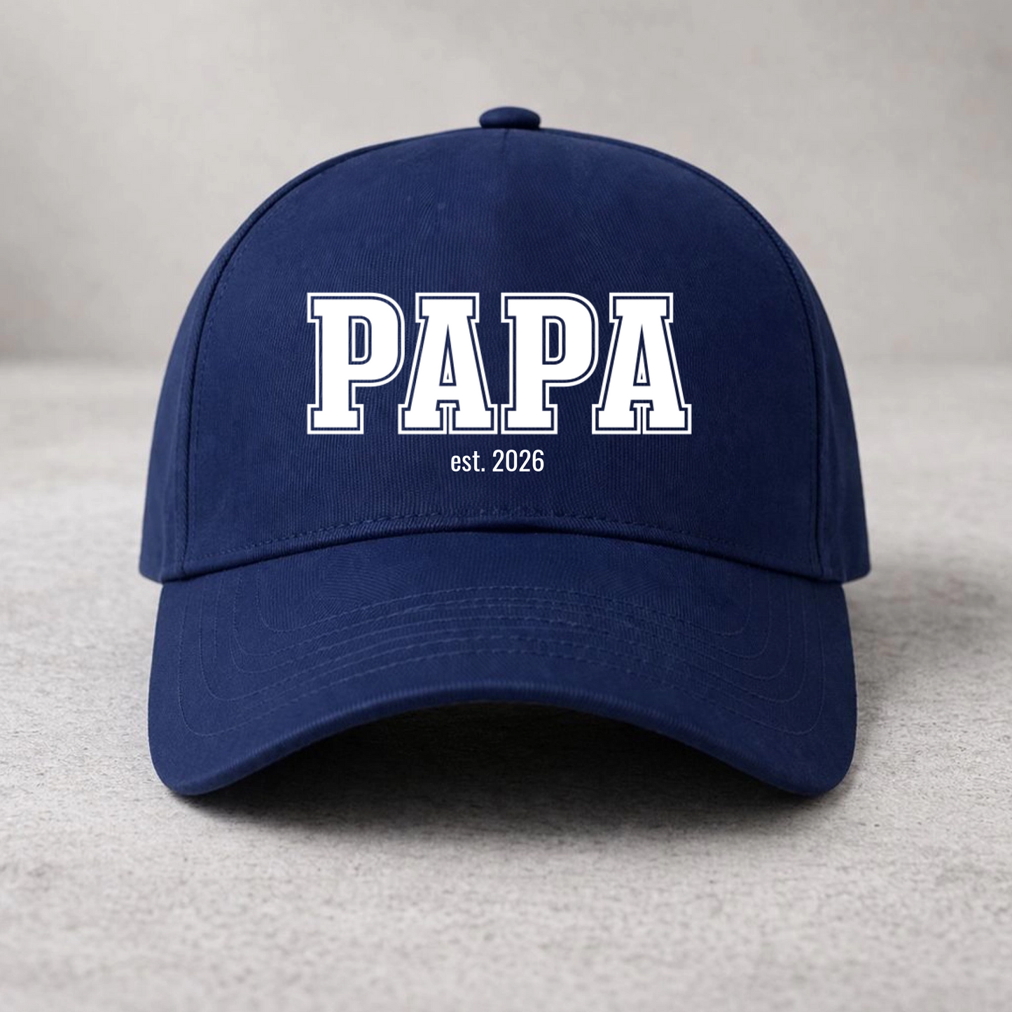 Papa Cap personalisiert - Papa est. mit Wunschjahr bis zu 3 Kinder