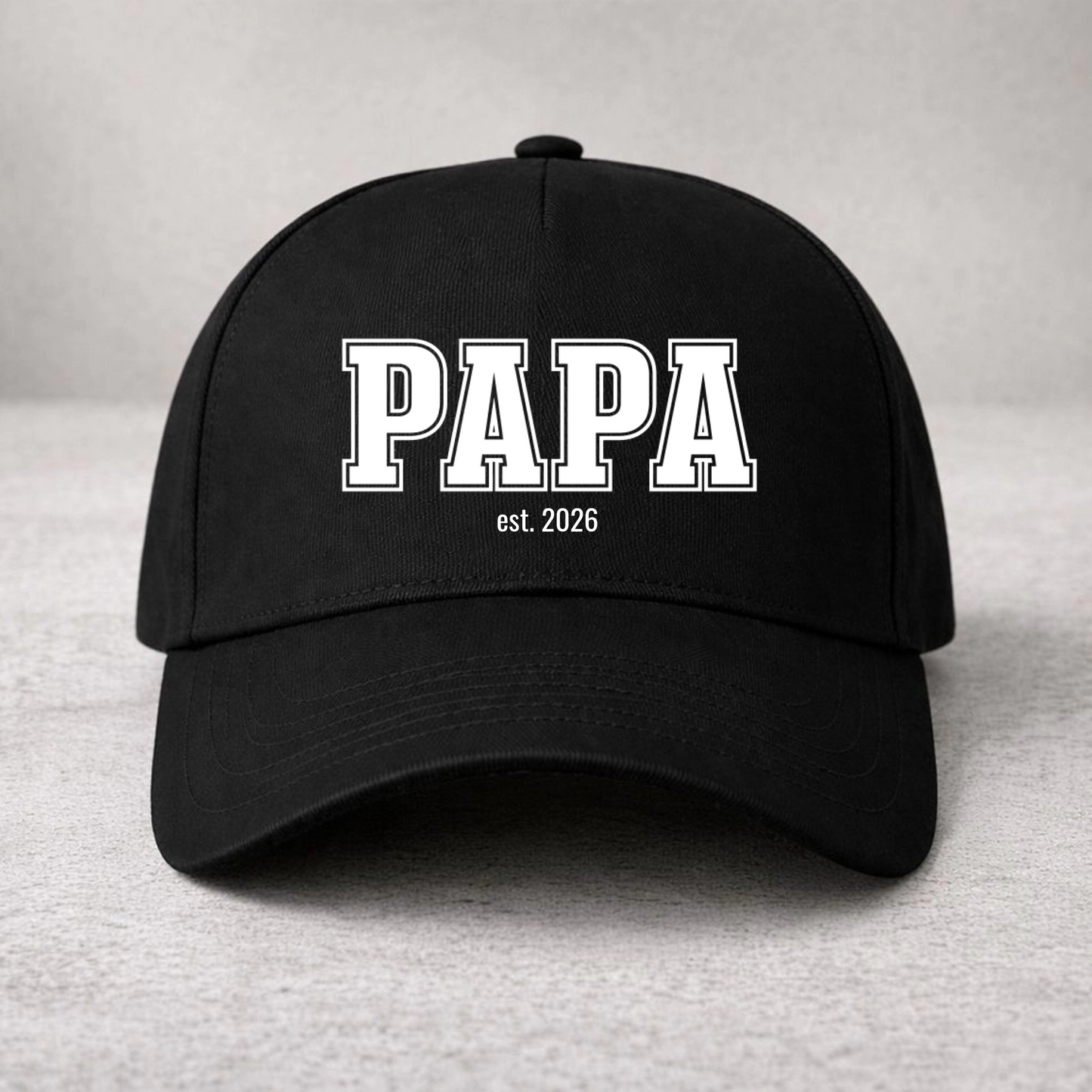 Papa Cap personalisiert - Papa est. mit Wunschjahr bis zu 3 Kinder