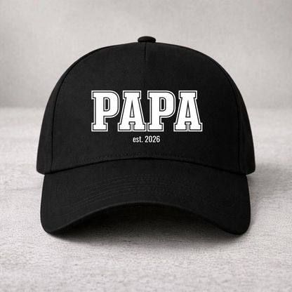 Papa Cap personalisiert - Papa est. mit Wunschjahr bis zu 3 Kinder