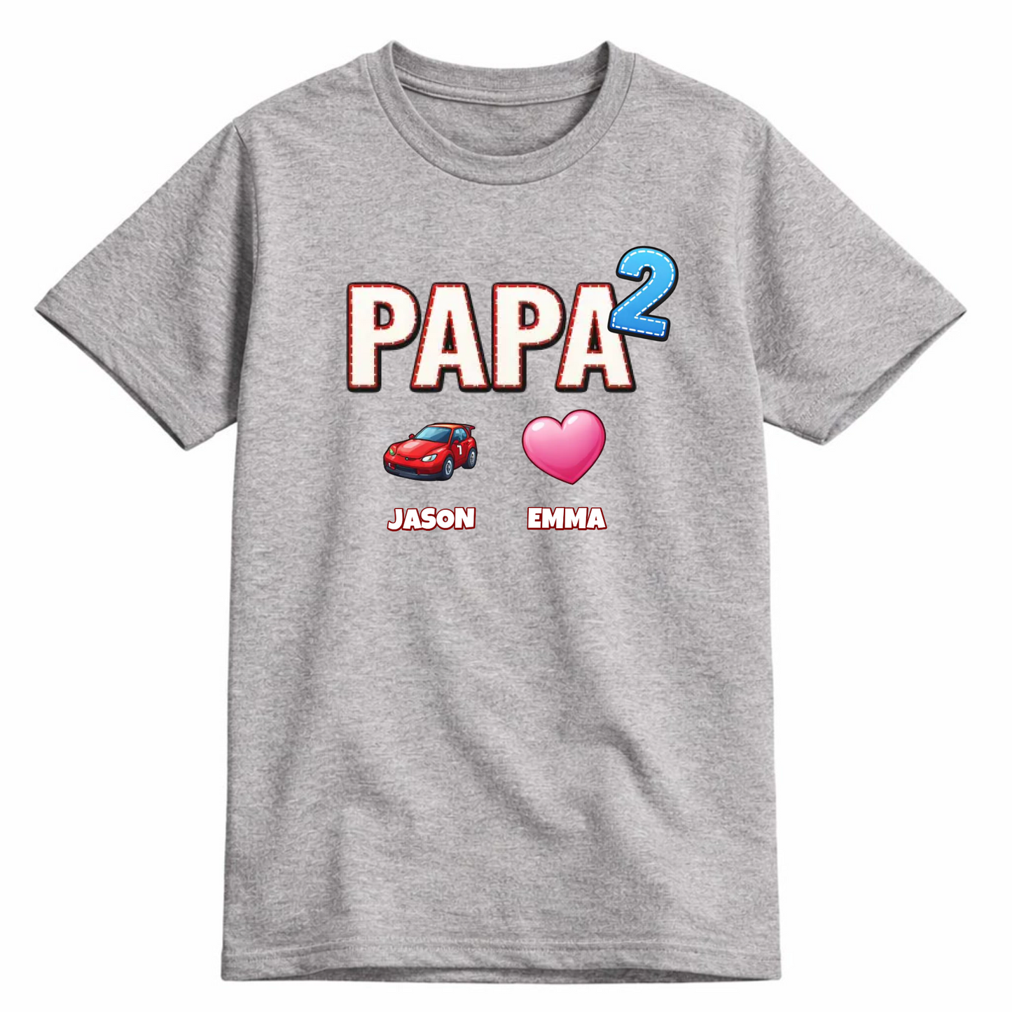 Papa Shirt personalisiert - mit Anzahl der Kinder und Namen