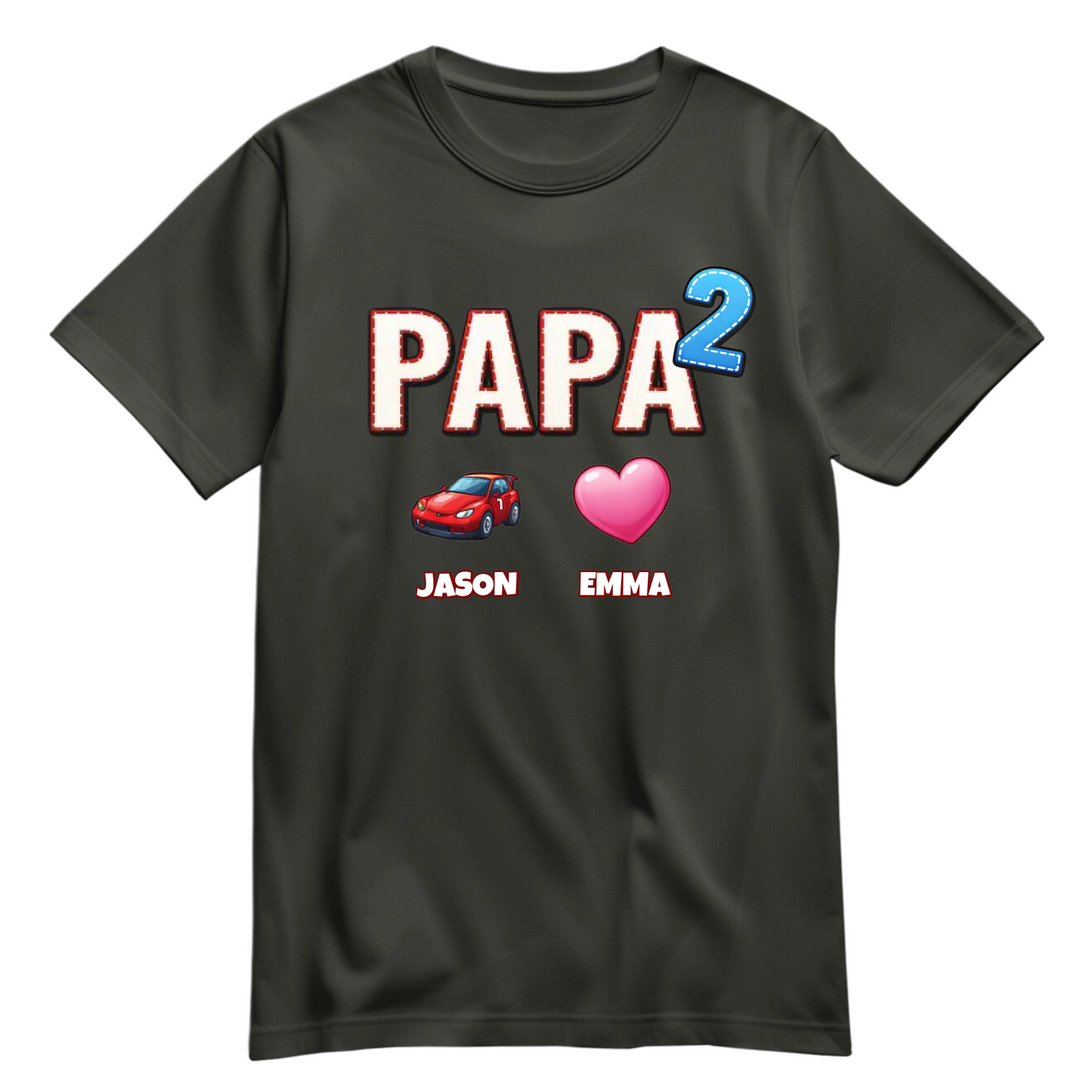 Papa Shirt personalisiert - mit Anzahl der Kinder und Namen