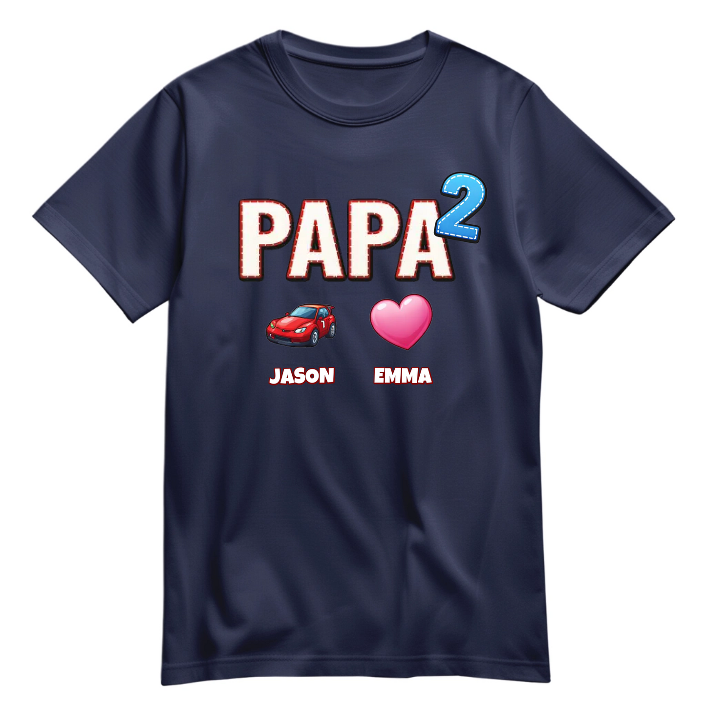 Papa Shirt personalisiert - mit Anzahl der Kinder und Namen