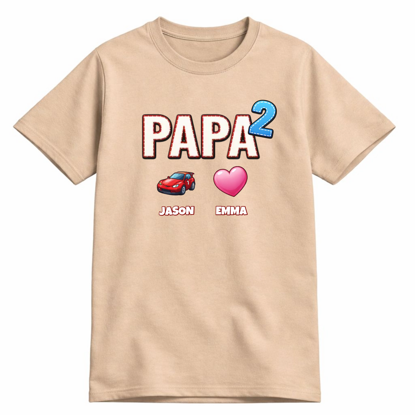 Papa Shirt personalisiert - mit Anzahl der Kinder und Namen
