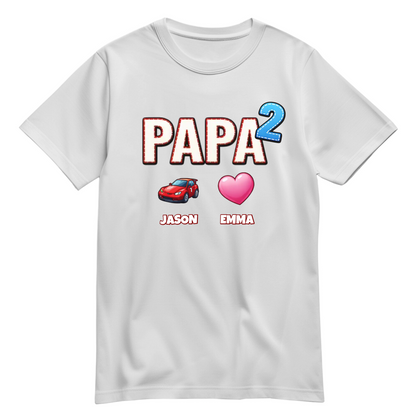 Papa Shirt personalisiert - mit Anzahl der Kinder und Namen
