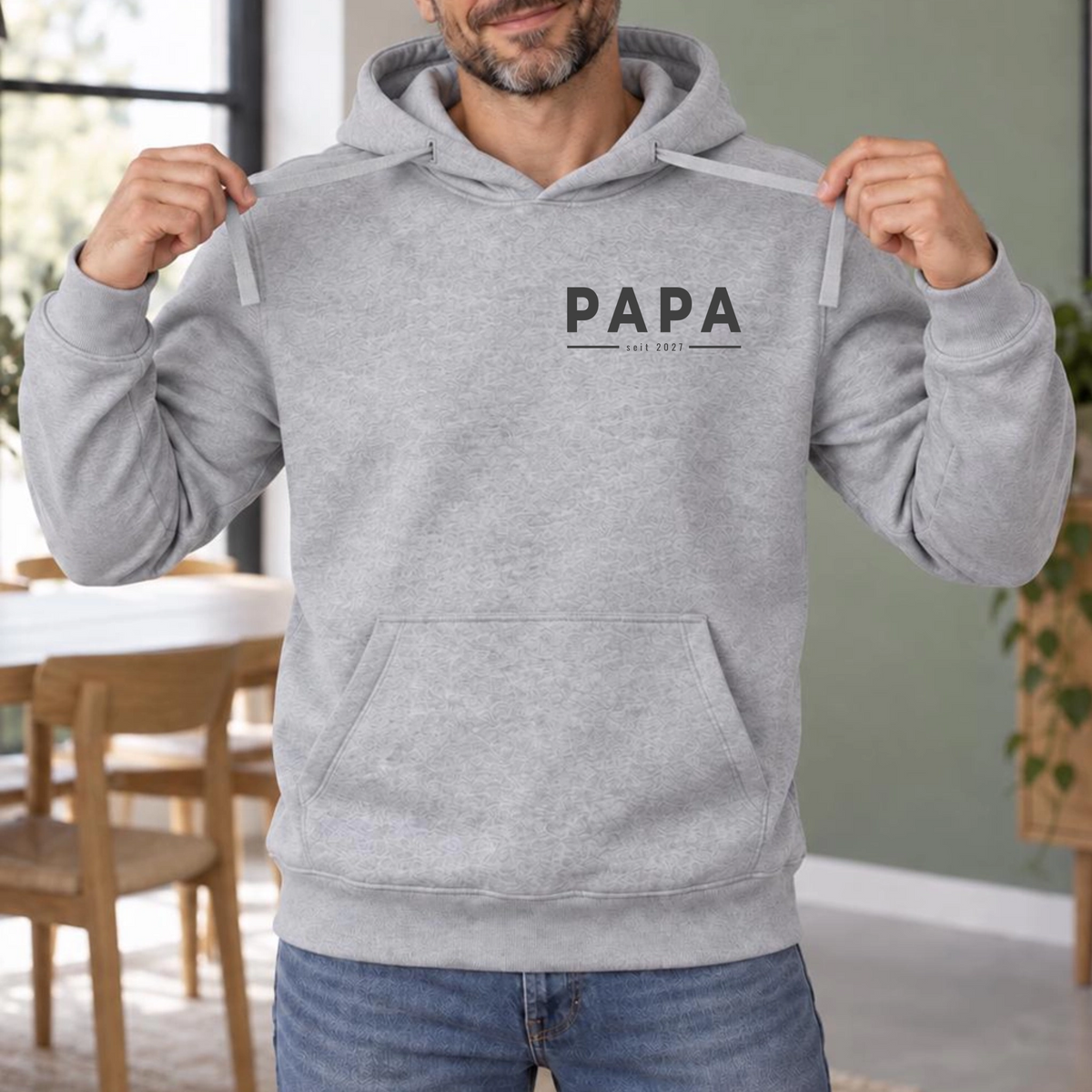 Papa Hoodie - PAPA seit Minimal - Dein Wunschjahr - Geschenkidee