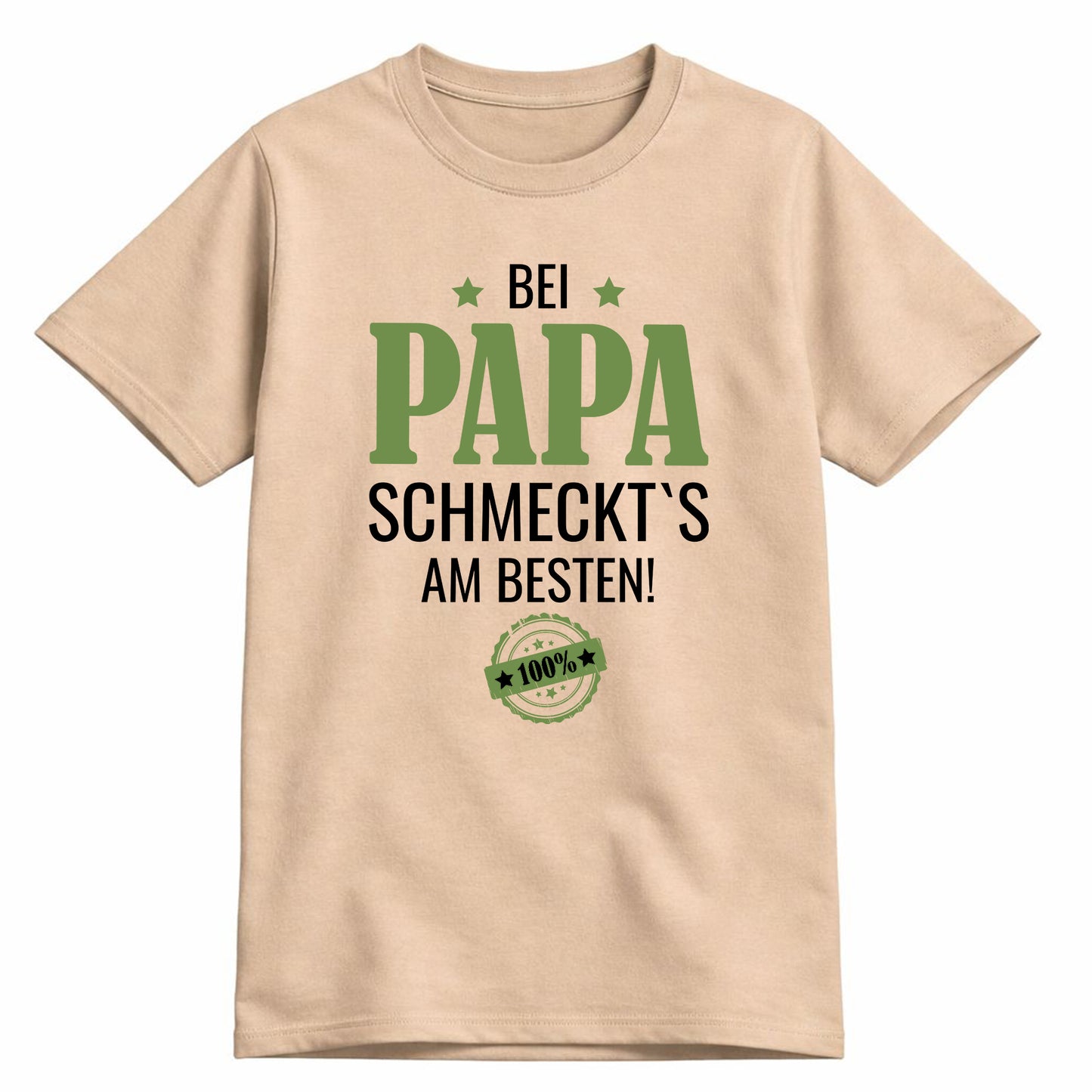 Papa Shirt Lustig - Bei Papa schmeckts am besten - Papa Geschenk Sand - FULiMA®
