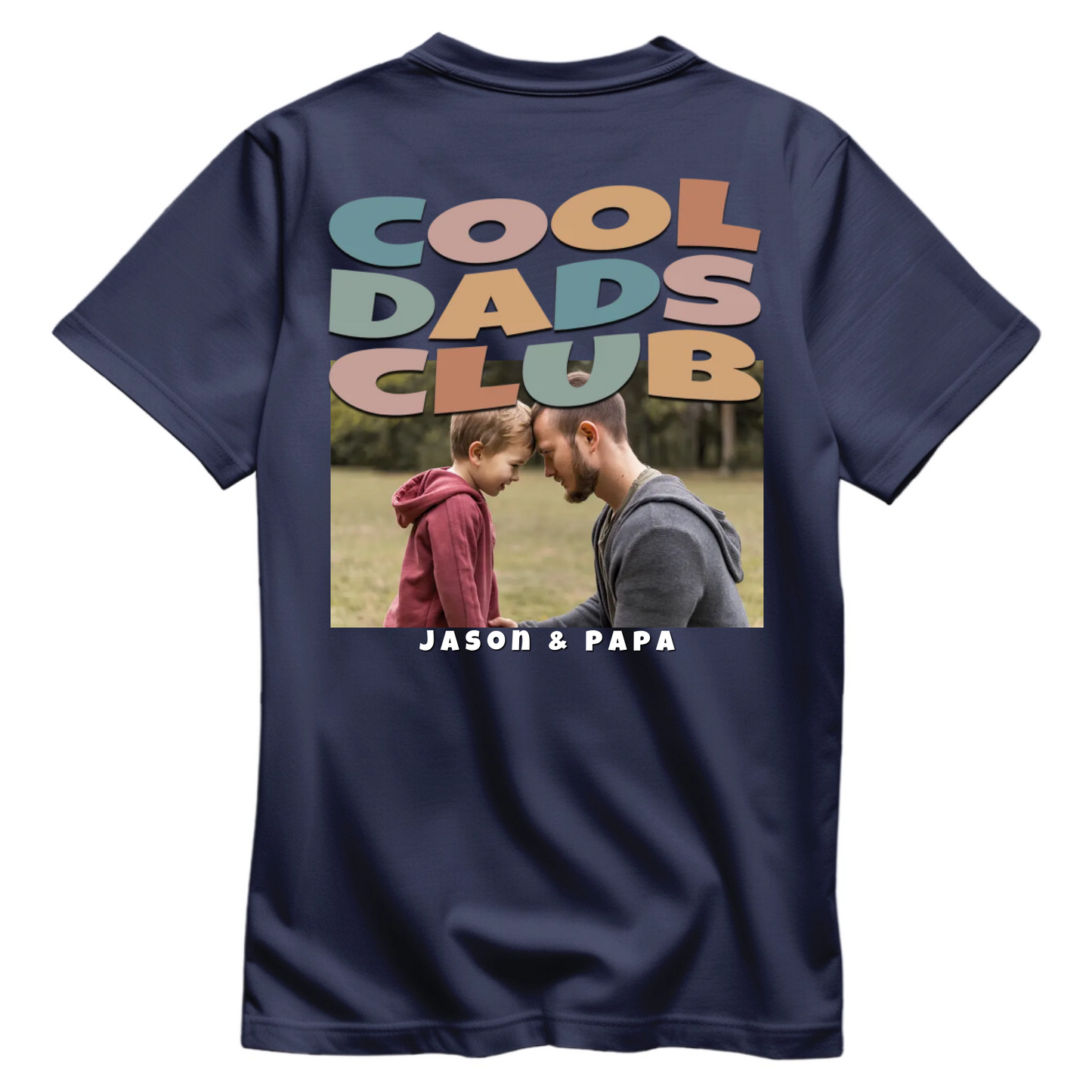 Papa Shirt personalisiert - Best Dad Ever mit Foto Rückenprint