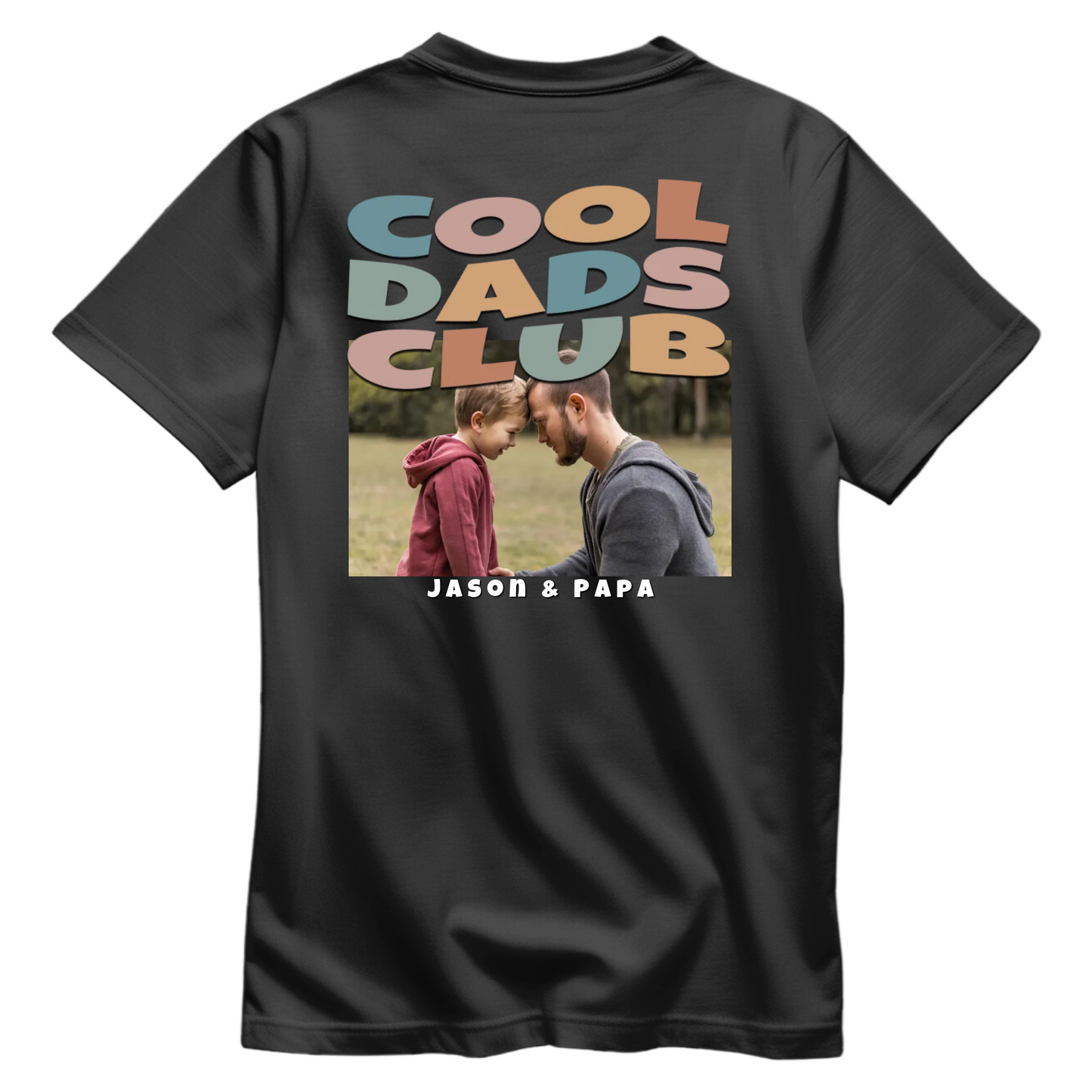 Papa Shirt personalisiert - Best Dad Ever mit Foto Rückenprint