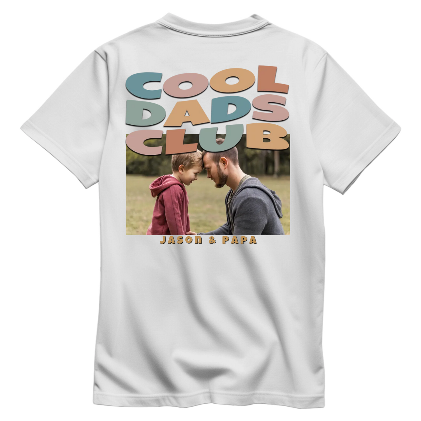 Papa Shirt personalisiert - Best Dad Ever mit Foto Rückenprint