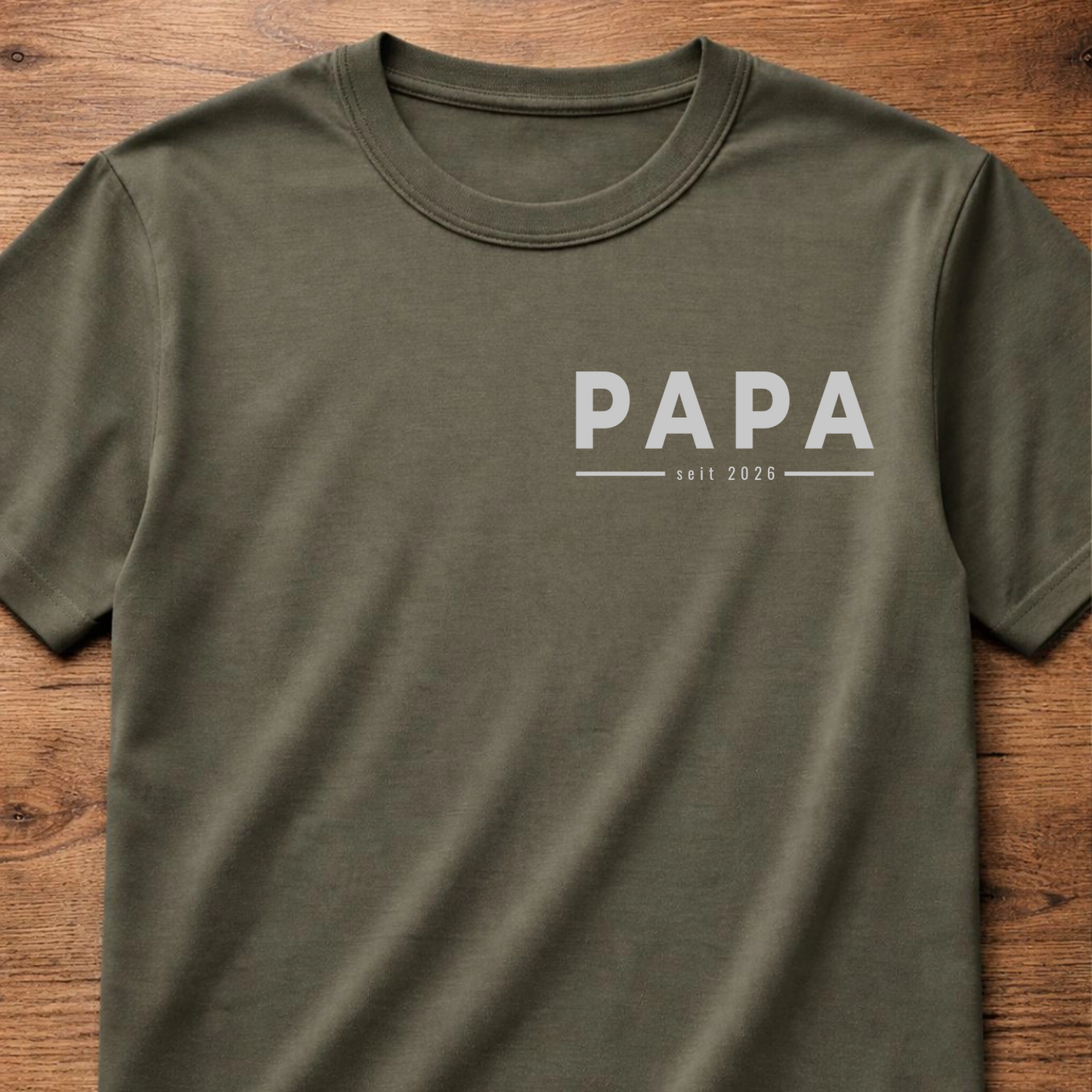Papa Shirt personalisiert - Papa seit mit Wunschjahr (Minimal Design)