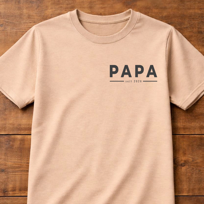 Papa Shirt personalisiert - Papa seit mit Wunschjahr (Minimal Design)