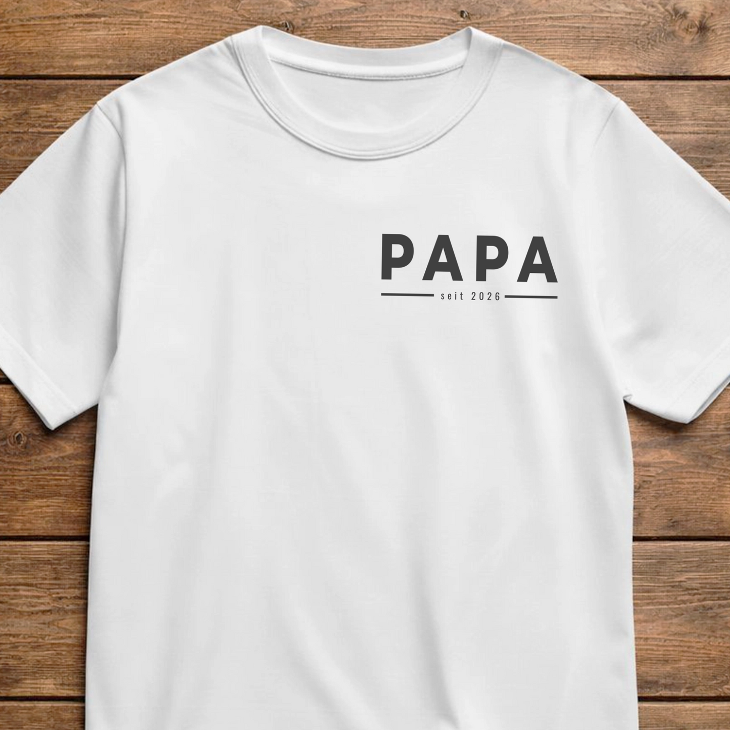 Papa Shirt personalisiert - Papa seit mit Wunschjahr (Minimal Design)