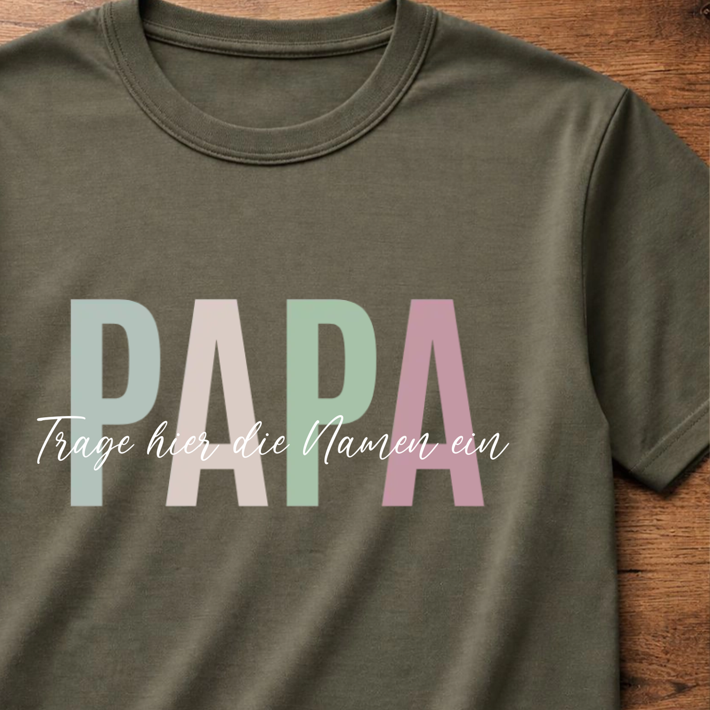 Papa Shirt personalisieren - Namen der Kinder eingeben und eigenes Design erstellen