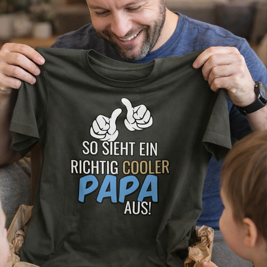 So sieht ein richtig cooler Papa aus - Papa bekommt Geschenk von Kind - FULiMA®