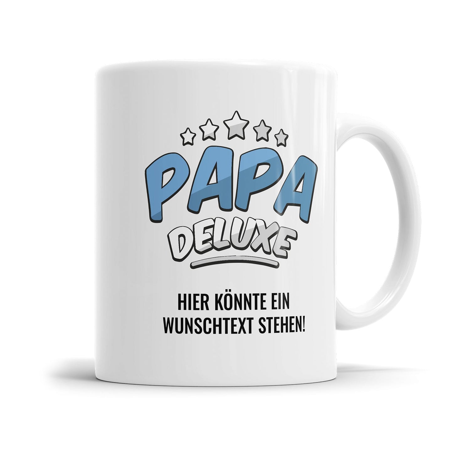 Papa Tasse mit Sterne und Wunschtext