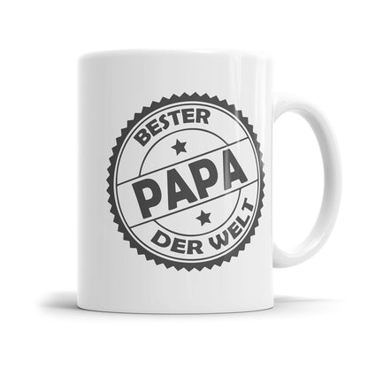 Papa Tasse im Stempel Look