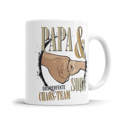 Papa und Sohn Tasse mit Faustmotiv