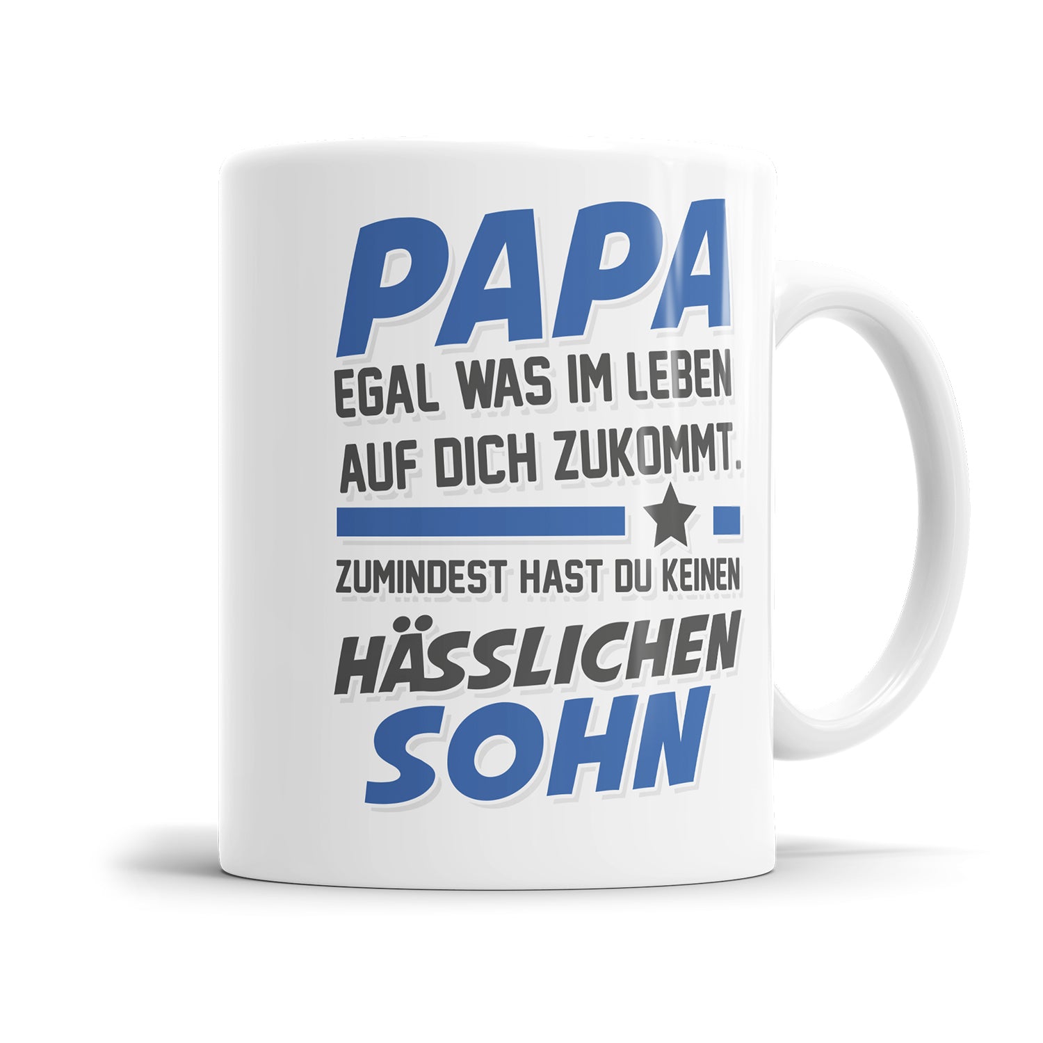 Lustige Papa Tasse mit Familienspruch