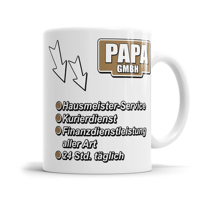 Lustige Papa Tasse im Firmenstil Design