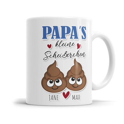 Personalisierte Papa Tasse mit Kindernamen
