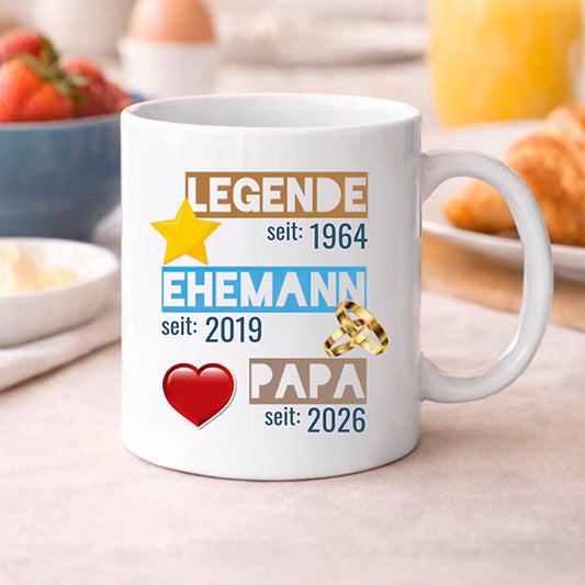 Legende - Ehemann - Papa seit personalisiert mit Wunschjahr - Papa Tasse