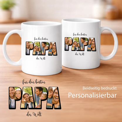 Für den besten Papa der Welt - Personalisierte Papa Fototasse