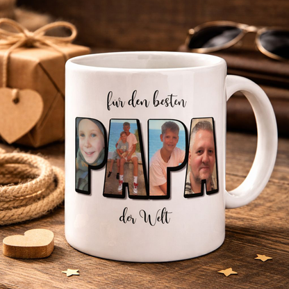 Für den besten Papa der Welt - Personalisierte Papa Fototasse