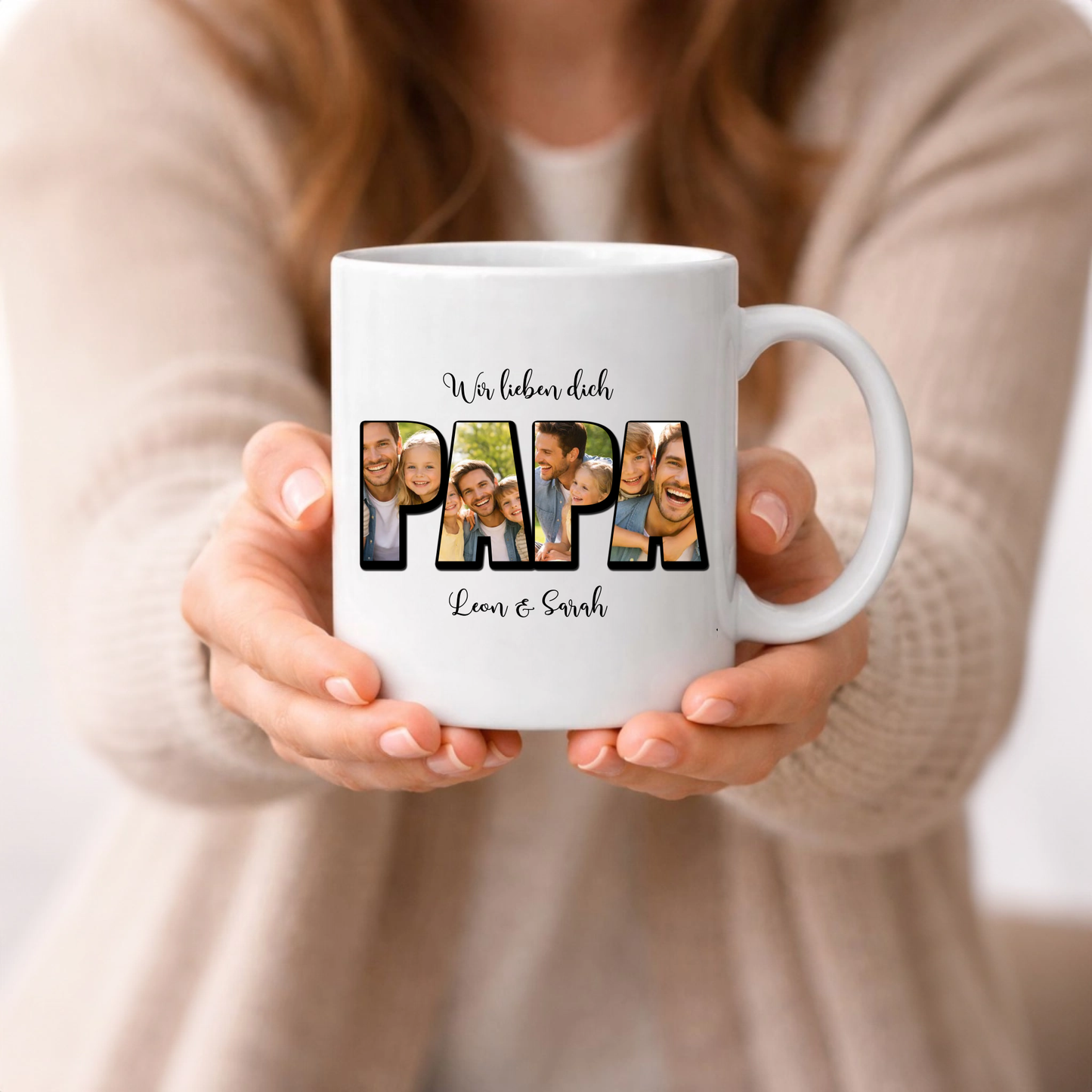 Für den besten Papa der Welt - Personalisierte Papa Fototasse