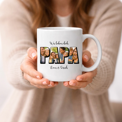 Für den besten Papa der Welt - Personalisierte Papa Fototasse