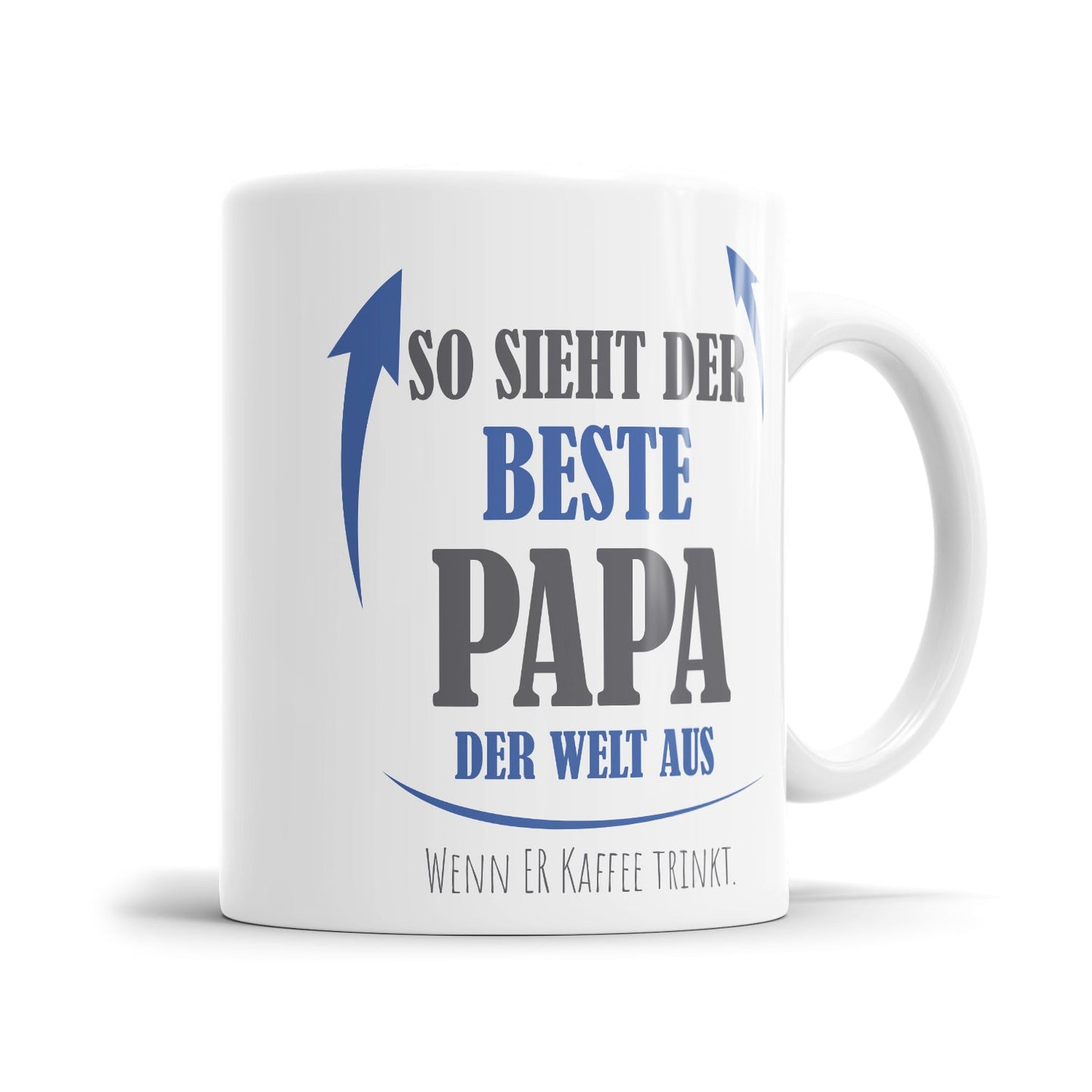 Papa Tasse mit Kaffeespruch