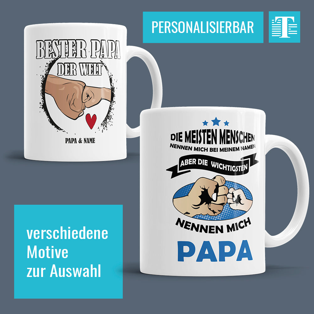 Papa Tasse personalisierbar mit Name oder Foto
