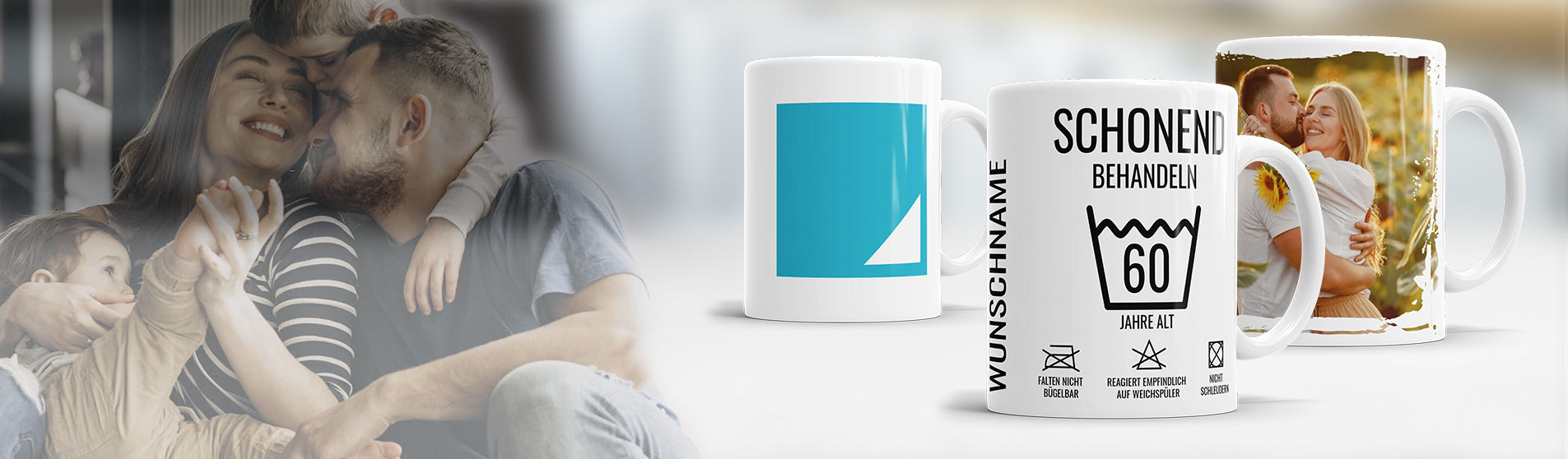 Personalisierte Tassen als Geschenk - Fototasse und Geburtstagstasse für die ganze Familie