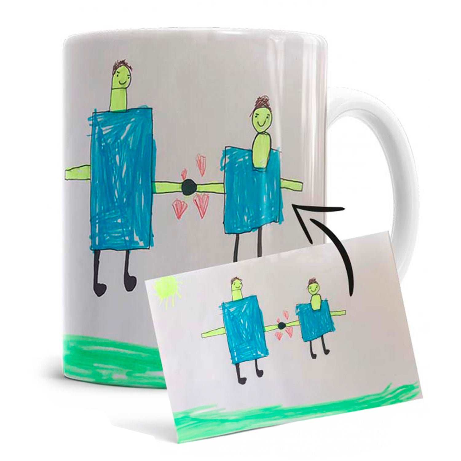 Tasse mit Original Kinderzeichnung als emotionales Geschenk