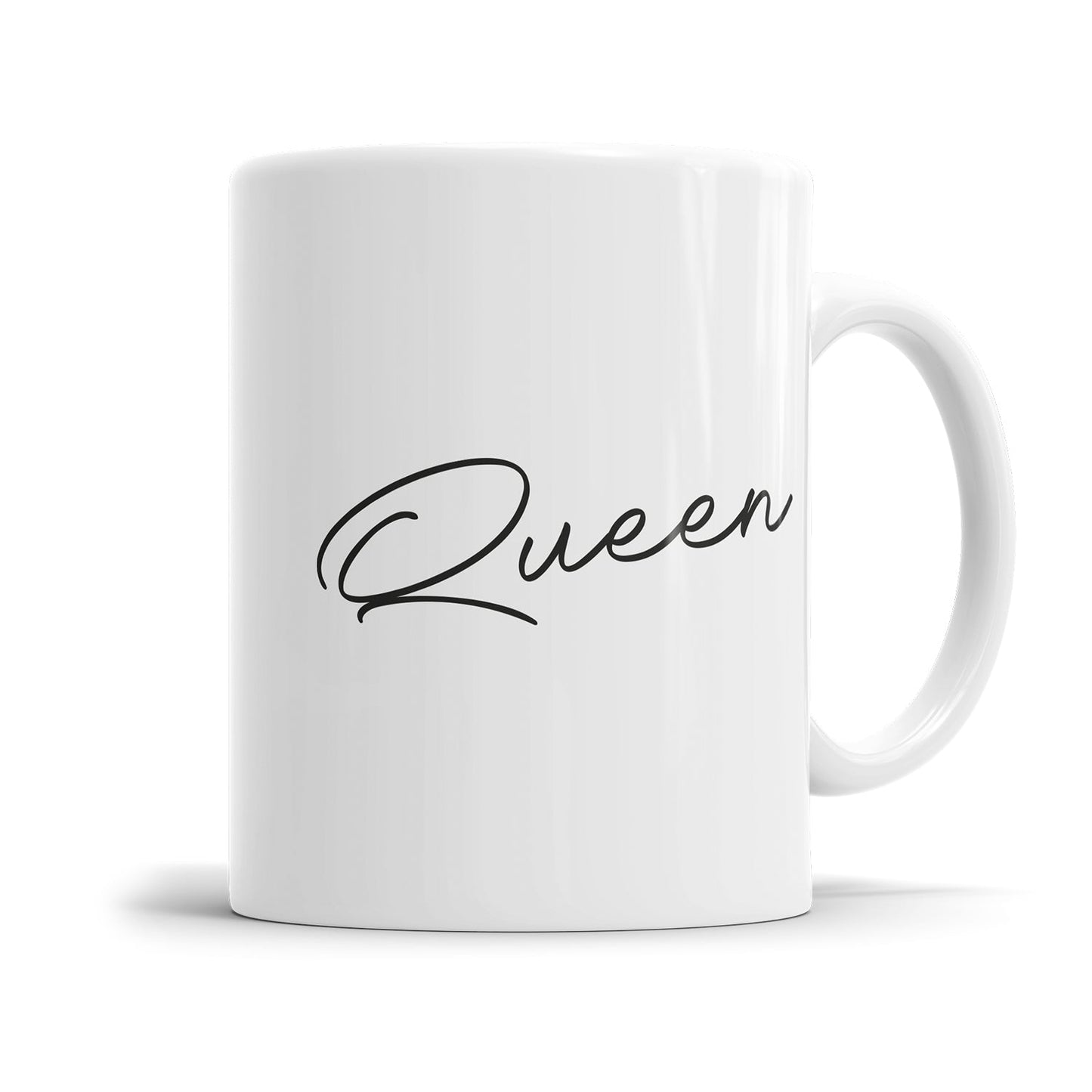 Queen Tasse minimalistisch in Schreibschrift 