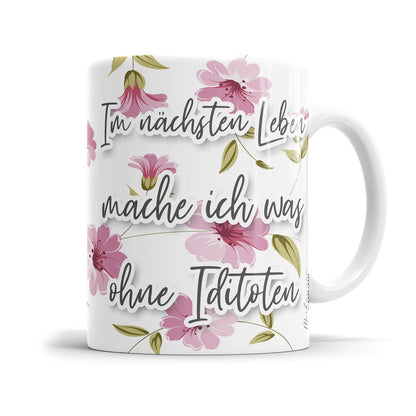 Rosa Chaos Tasse mit schwarzem Humor