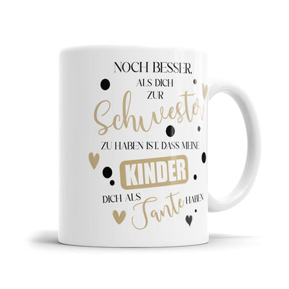 Emotionale Schwester Tasse mit Spruch werdende Tante