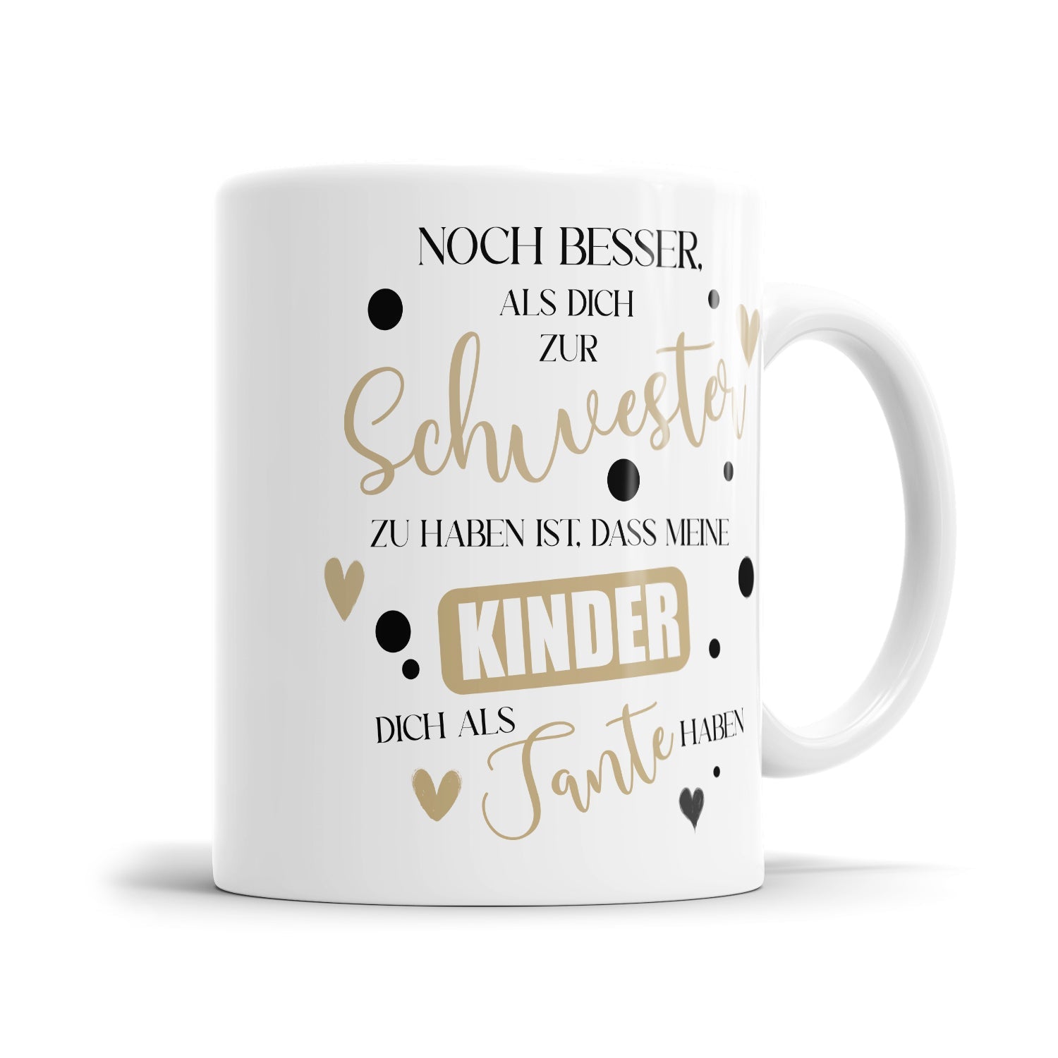 Emotionale Tante Tasse mit Spruch von Nichte oder Neffe