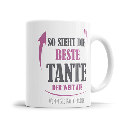 Lustige Tante Tasse mit Kaffeespruch