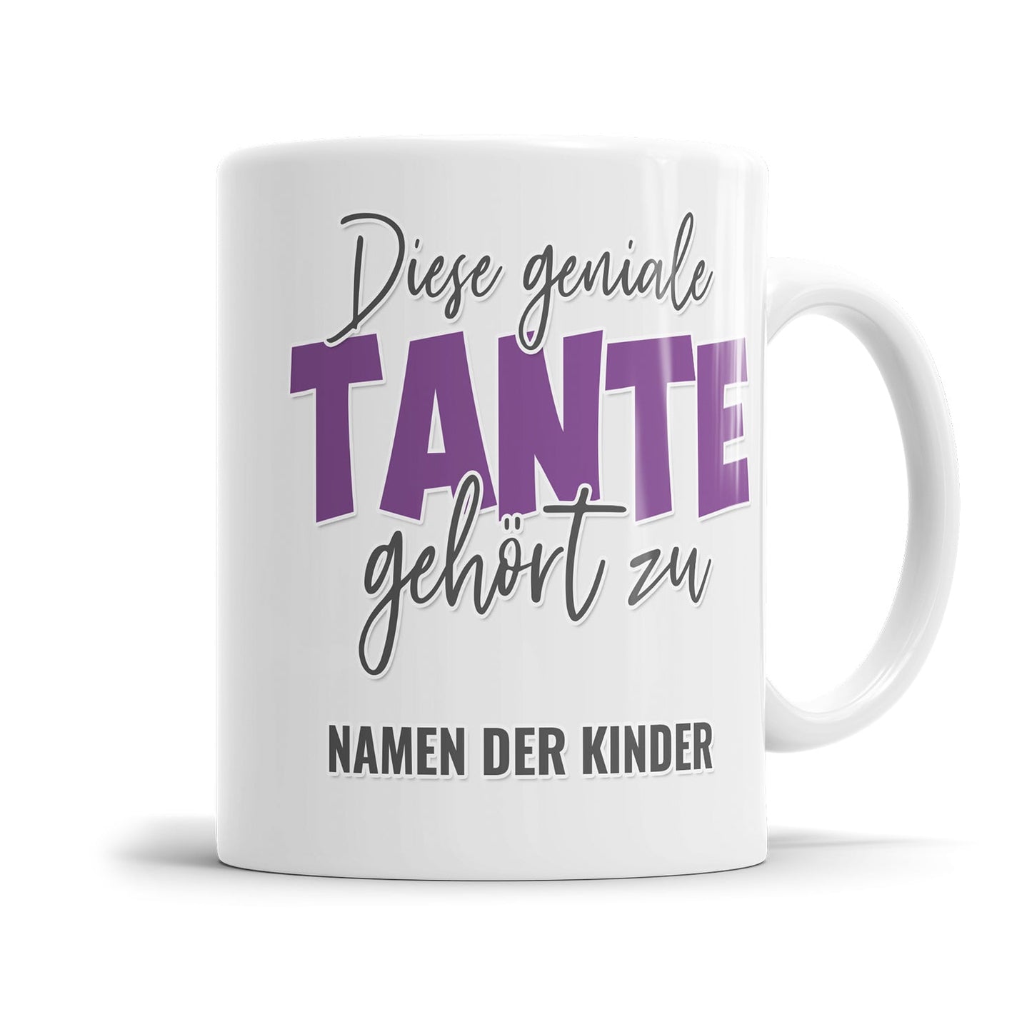 Personalisierte Tante Tasse mit Namen der Kinder